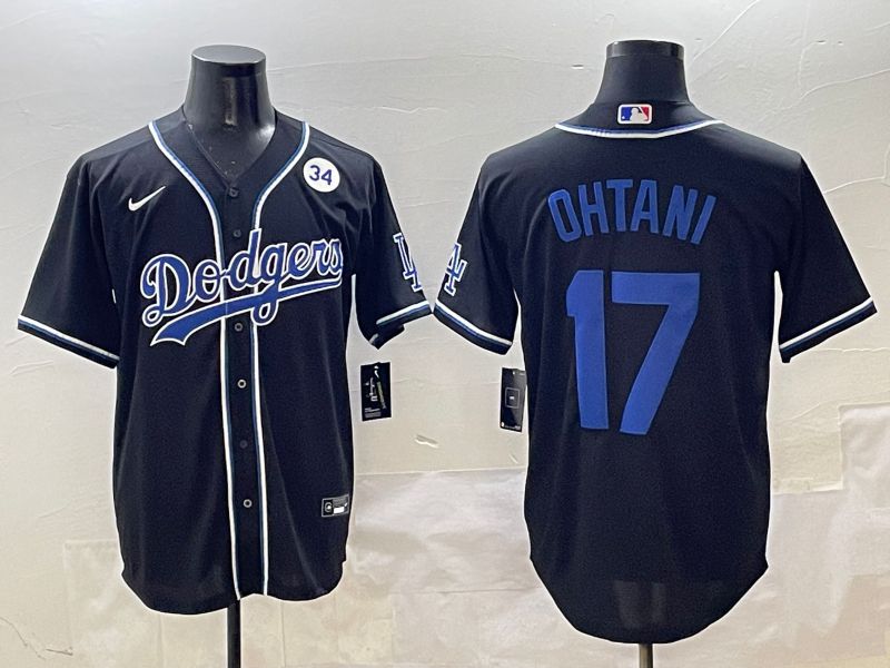 Men 2025 Los Angeles Dodgers #17 Ohtani Black Three generations Fashion Nike MLB Jersey style 26